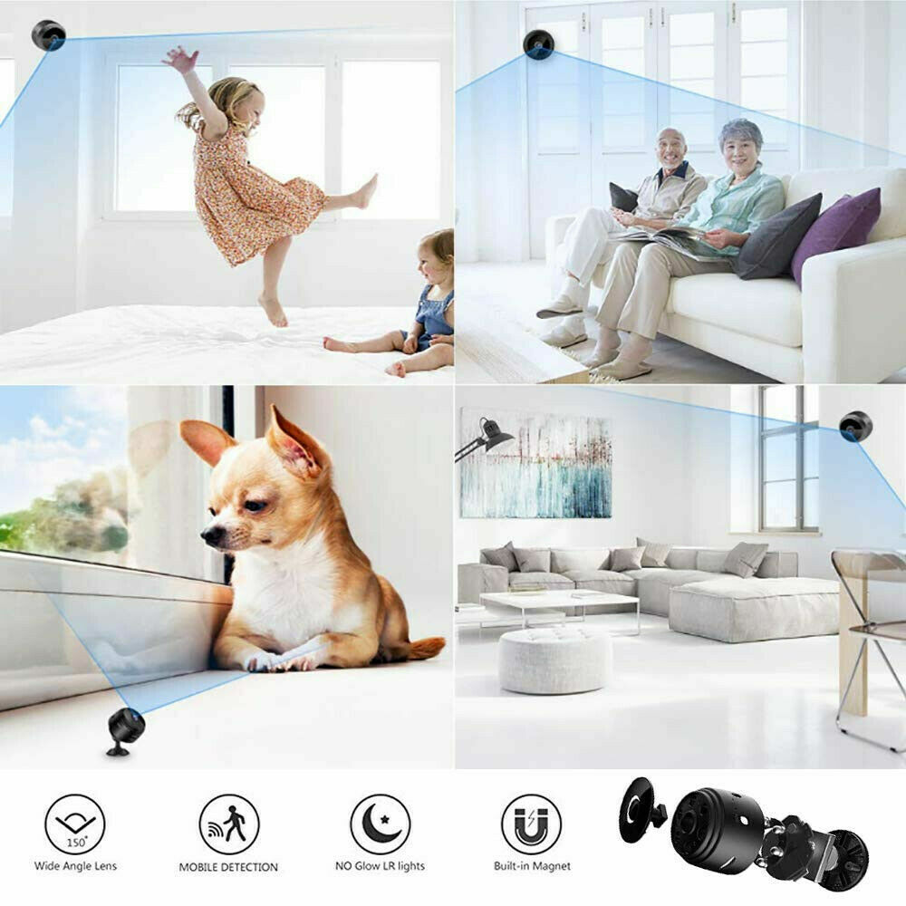 Mini Wireless Camera WiFi IP Home Security DVR Night Vision HD USB 1080P