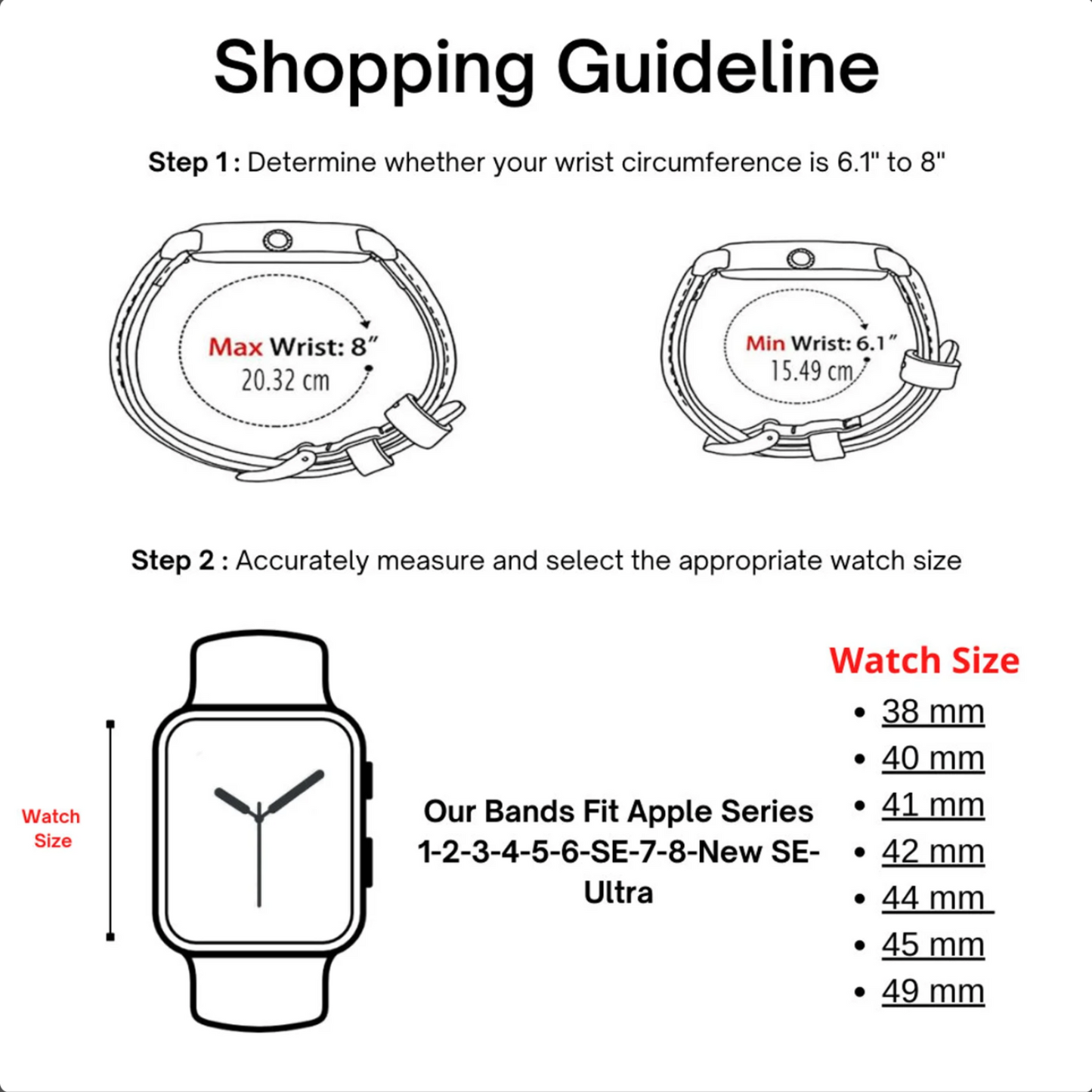 Luxury Double Wrap Dark Pink Leather Apple Watch Band - San Diego