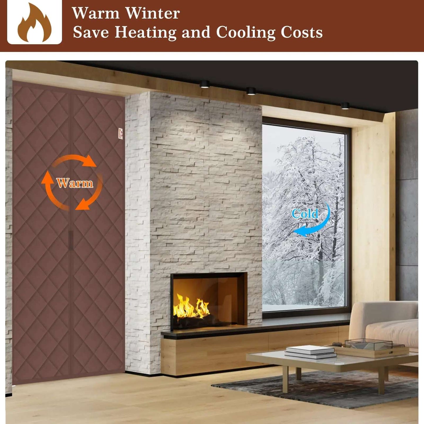 Winter Magnetic Door Curtain - 888