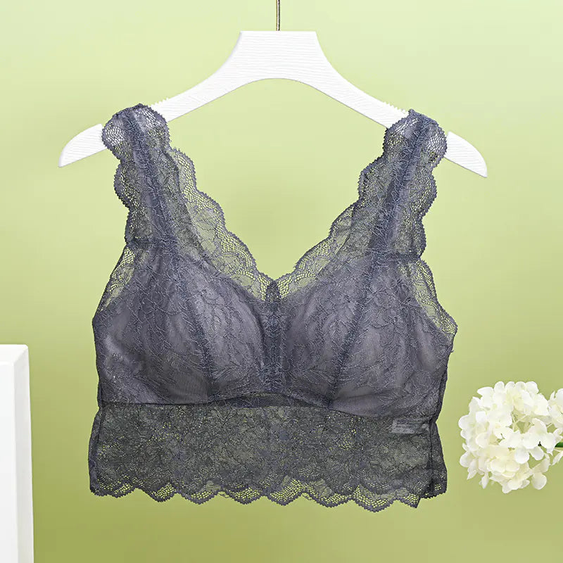 Lace French Bra for Women - Wireless and Supportive - Lingerie