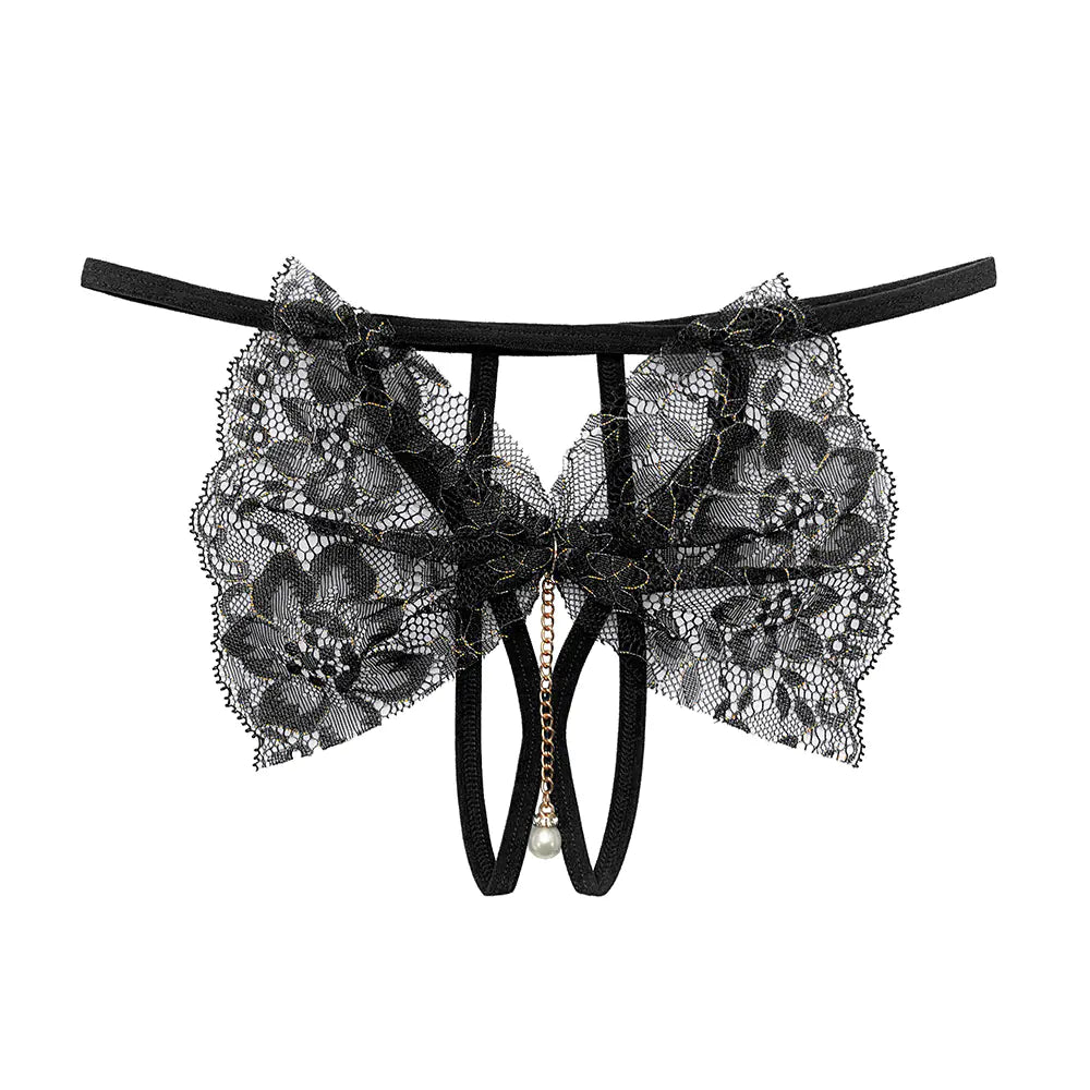 Lace Open-Crotch Thong Panties for Seduction 2256 - Lingerie