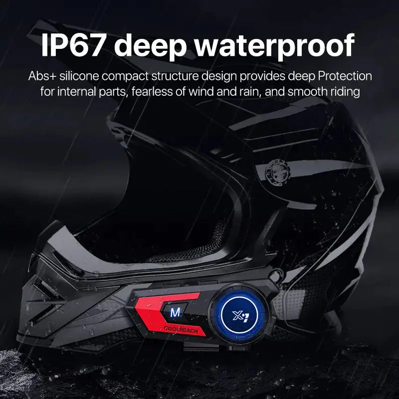 X7 BT Motorcycle Helmet Headset with Noise Cancellation