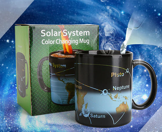 Color-Changing Earth Mug with World Map Design
