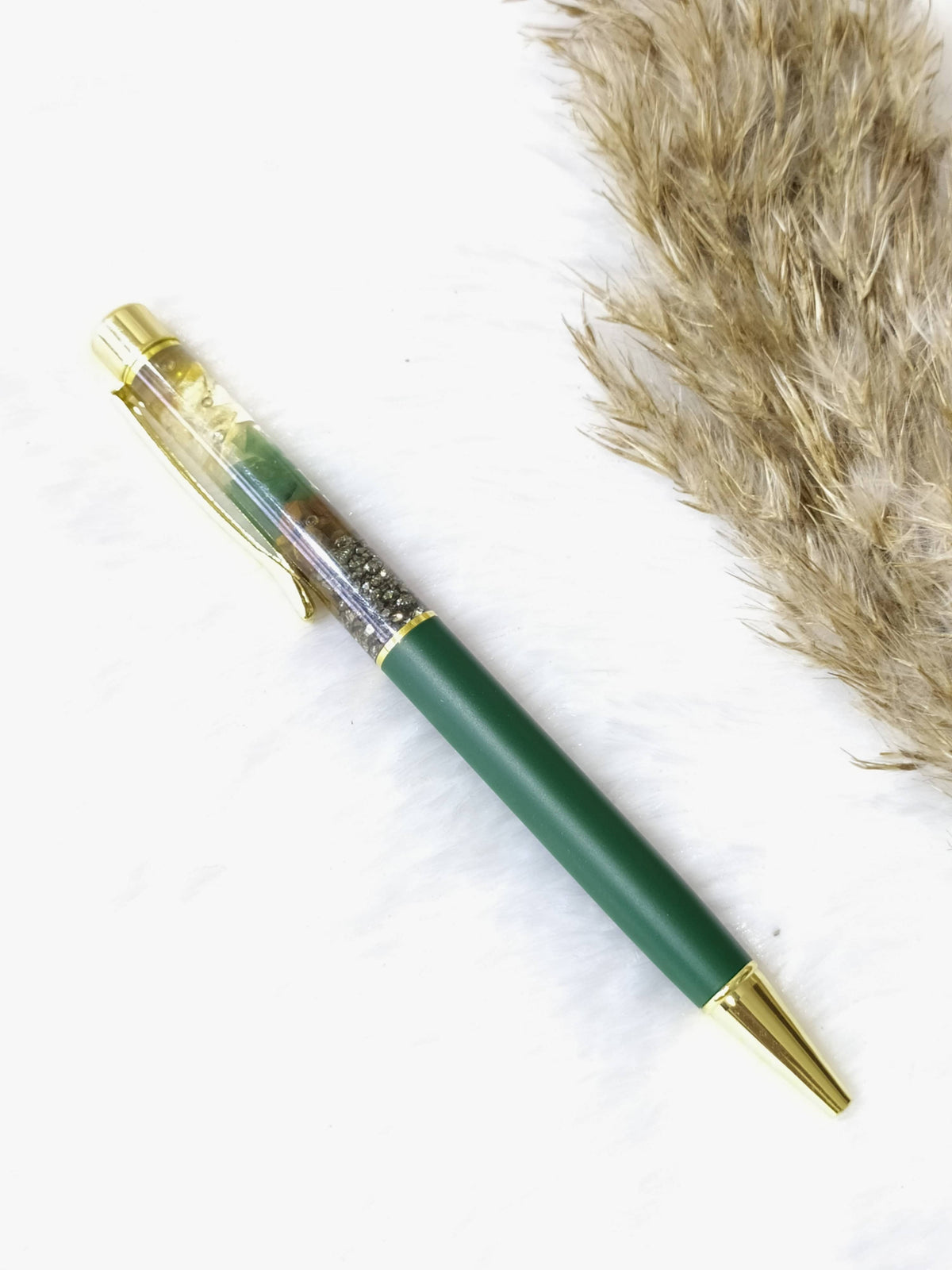 Pyrite Crystal Pen, Manifestation Pen, Healing Pen.