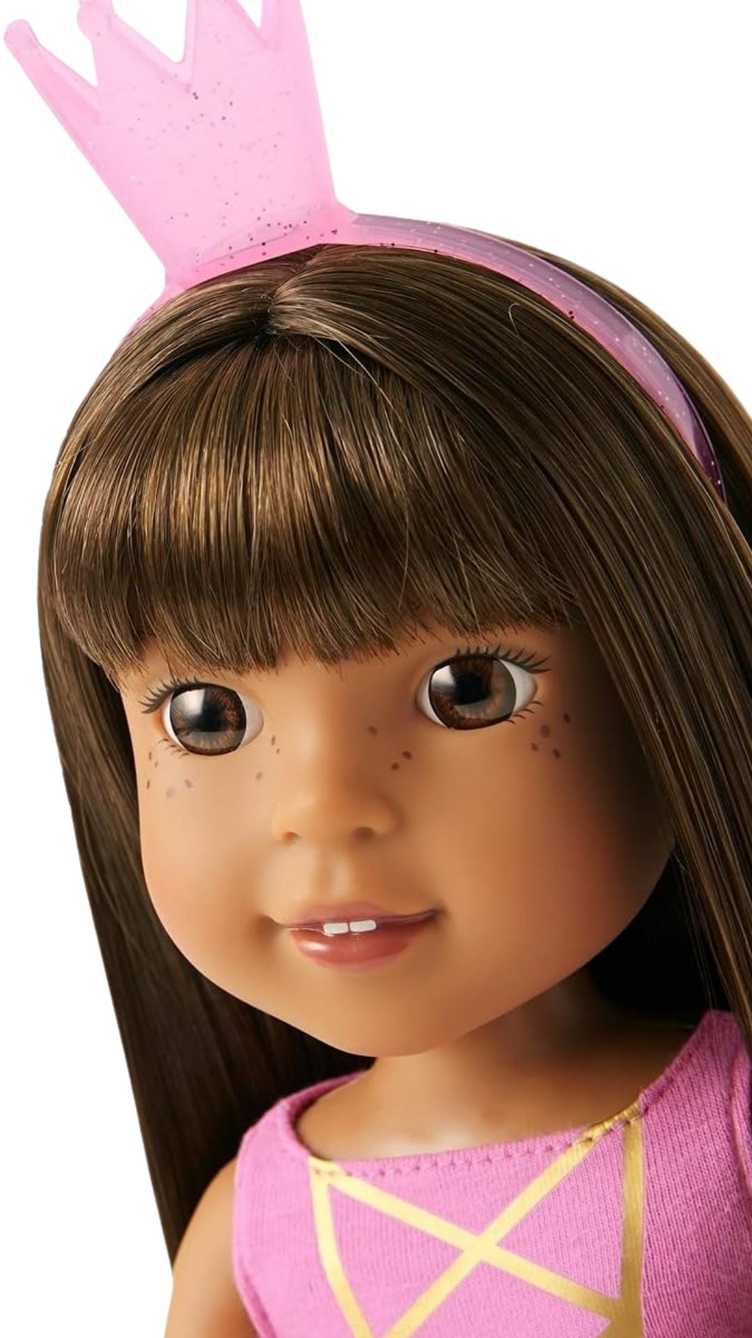 American Girl WellieWishers 14.5-inch Ashlyn Doll with Pink Leotard, Glitter Skirt, Headband, and Boots, For Ages 4+