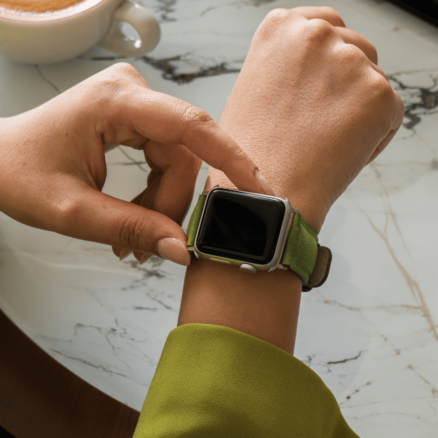 Luxury Double Wrap White Leather Apple Watch Band - San Diego