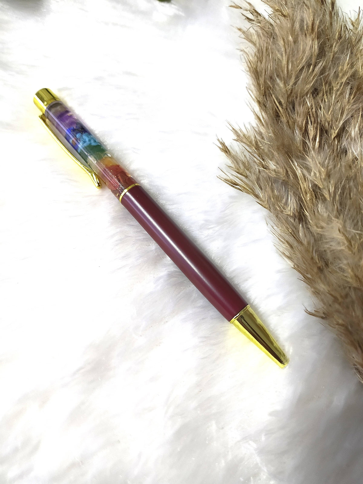 Pyrite Crystal Pen, Manifestation Pen, Healing Pen.