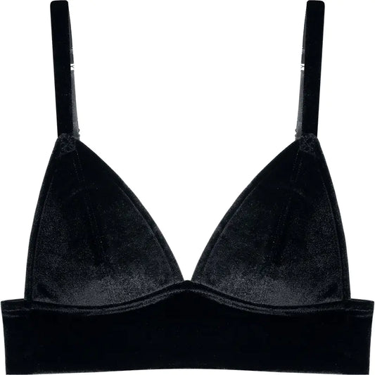 BOTHYOUNG Black Lace Wireless Triangle Bra Set - Lingerie