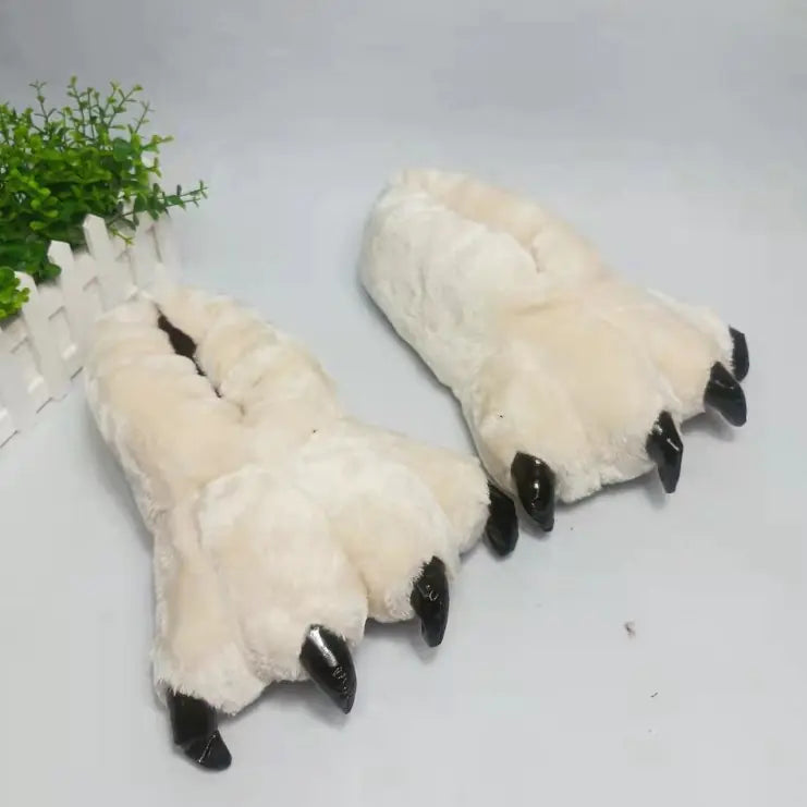 Dinosaur Paw Cartoon Couple Cotton Slippers (Warm Shoes)- 888