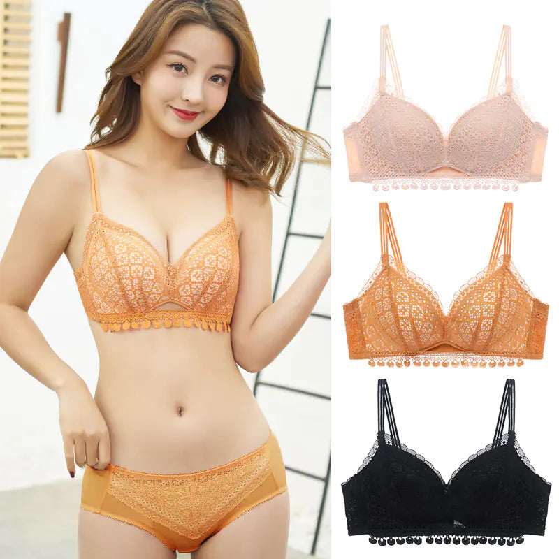 Lace Comfort Sexy Bra Set - Wireless Soft Women’s Lingerie