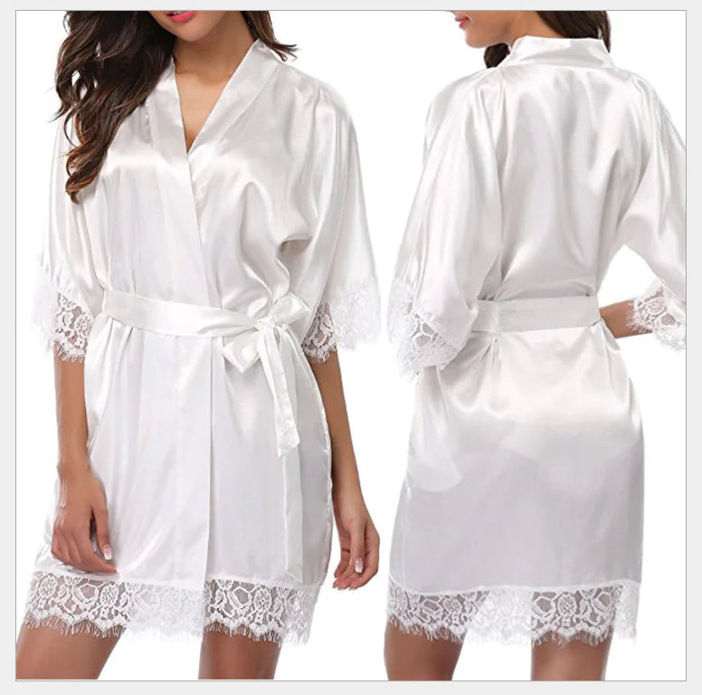 Plus Size Silk Feel Nightgown and Lingerie Set