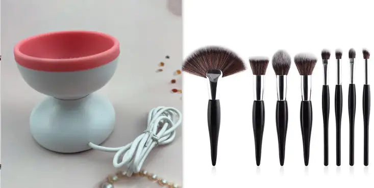 Portable USB Makeup Brush Cleaner Machine Electric Cosmetic Brush Cleaning Washing Tools Automatic Clean Makeup Brushes- US seller