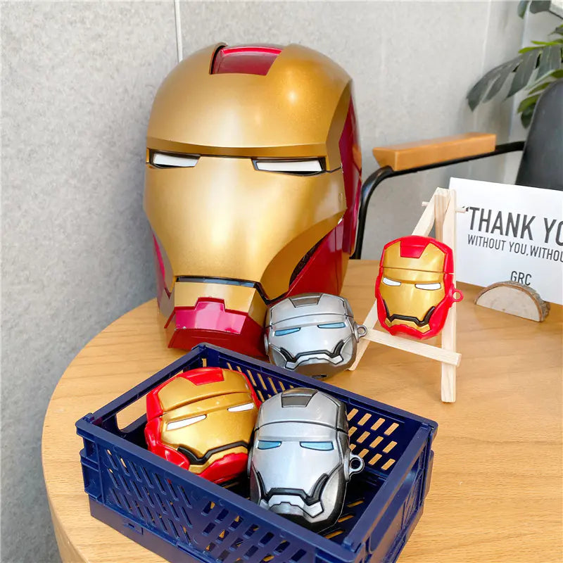 Iron Man Silicone Case for AirPods Pro 2/3 Wireless Earbuds