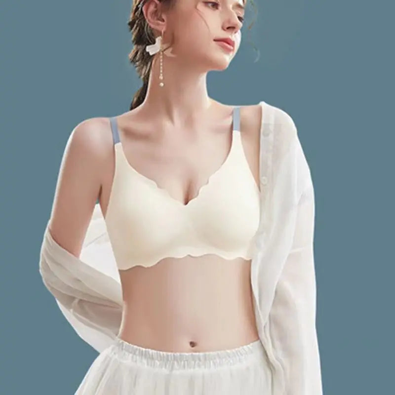 Naked Seamless Jelly Soft Support Bra for Small Chest - Lingerie
