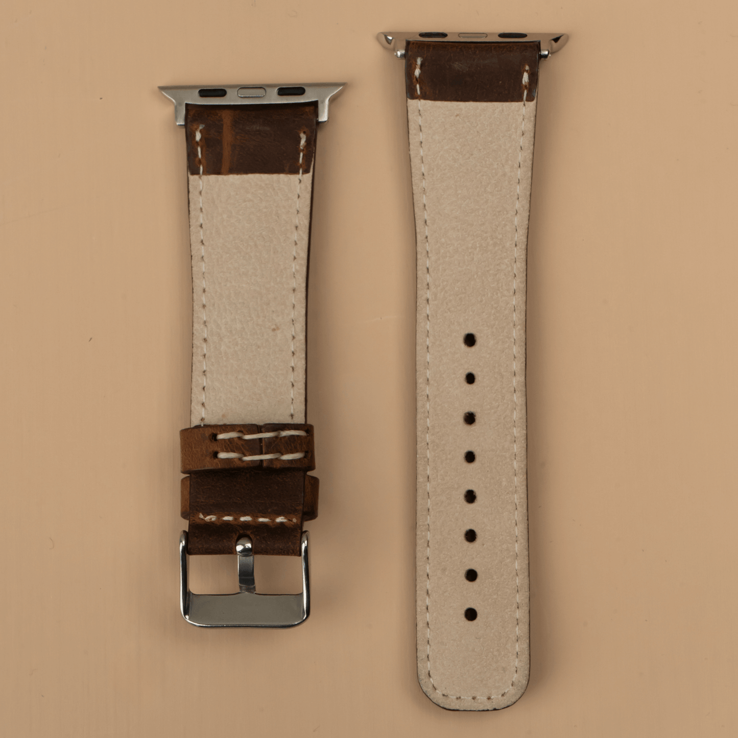 Apple Watch Dark Brown Leather Strap - Boston