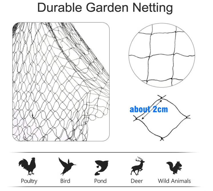 33FT Anti Bird Netting Pond Net Protection Tree Crops Plants Fruits - spt