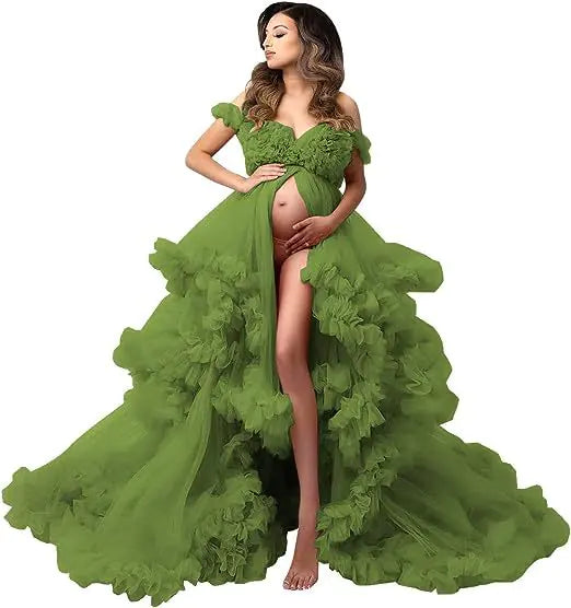 New Cross-Border Maternity Sheer Dress for Photography - 888