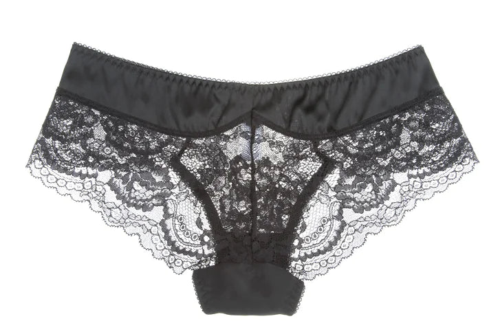 Lace Sheer Bra and Garter Belt Set for Women (3 Pieces) - Lingerie