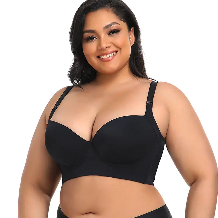Seamless Sports Bra with Shaping Back Design (Plus Size) - Lingerie