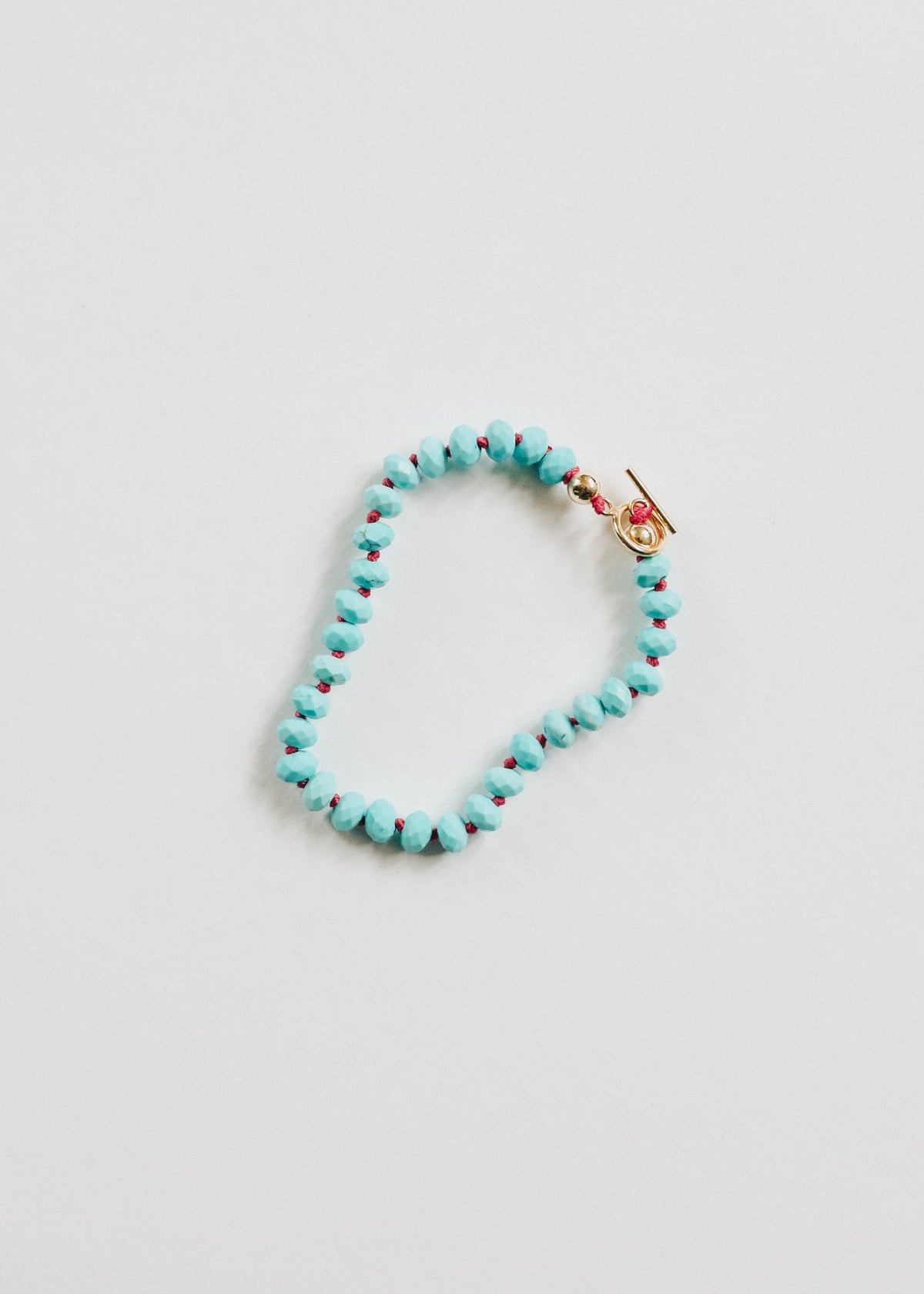 Turquoise + 14k Gold Filled Toggle || Gemstone Bracelet or Anklet