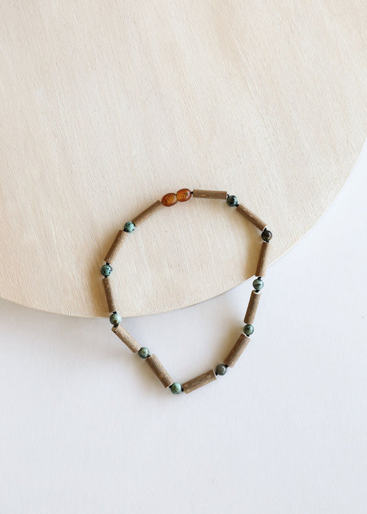 Hazelwood + Turquoise Jasper Necklace