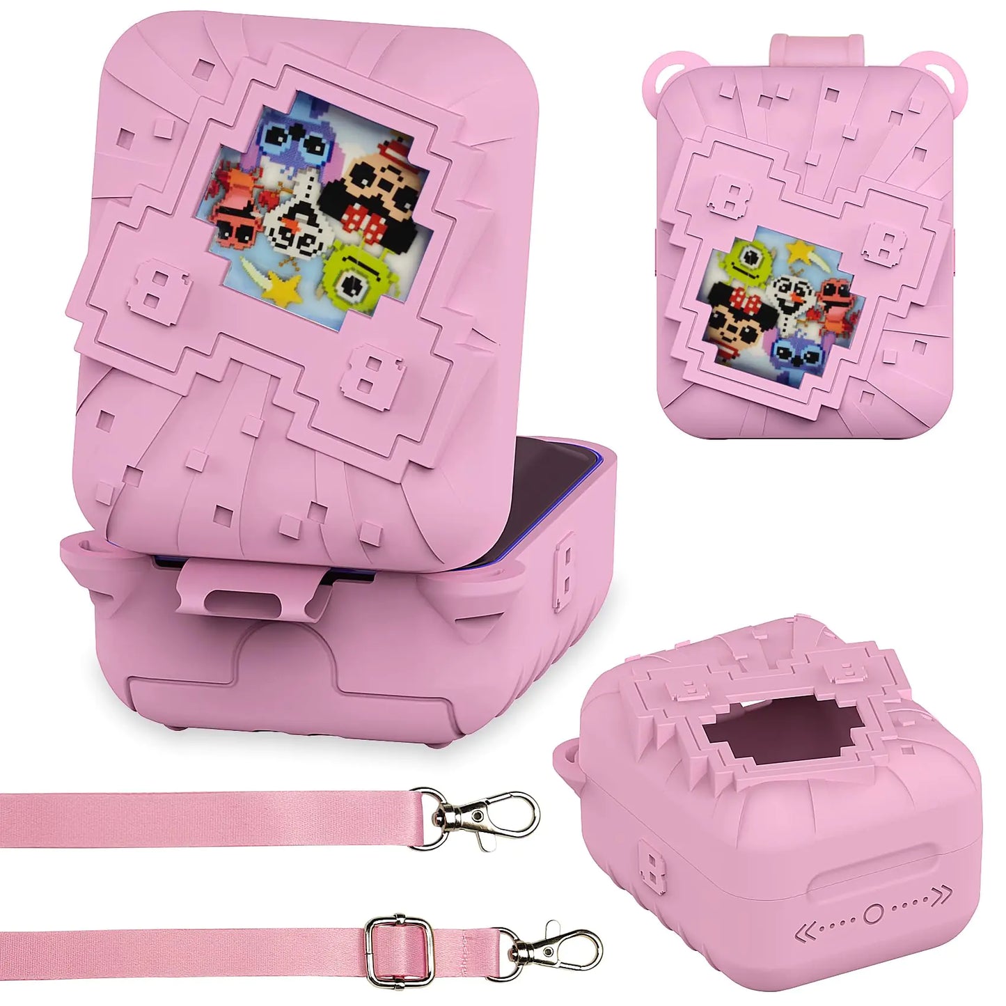 Silicone Case for Bitzee Disney Interactive Toy Digital Pet Protective Cover for Bitzee Disney Virtual Digital Pet(Case for Bitzee Disney) (Pink) - US seller