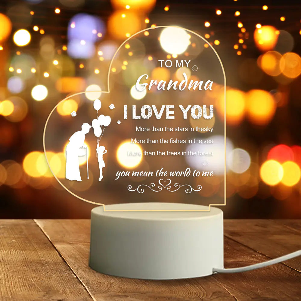 3D Night Light for Grandma - Creative Gift Idea
