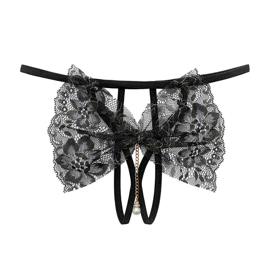 Lace Open-Crotch Thong Panties for Seduction 2256 - Lingerie