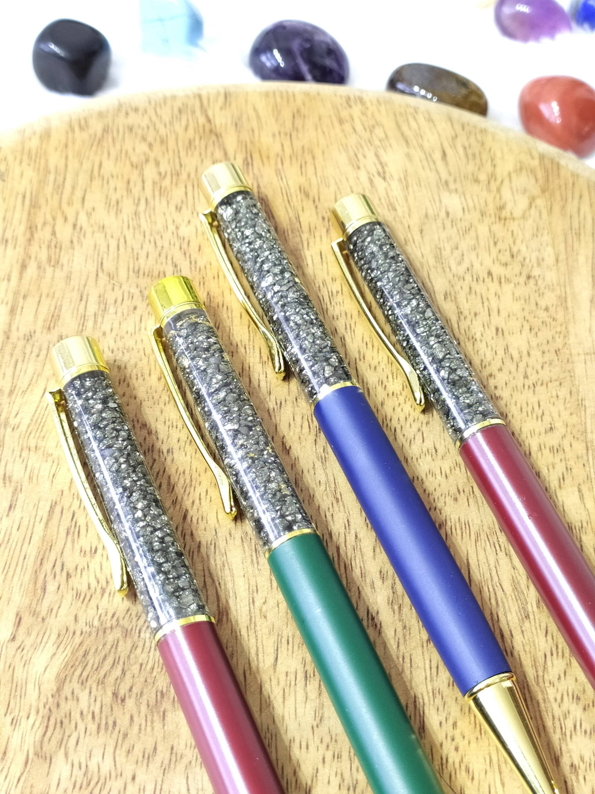 Pyrite Crystal Pen, Manifestation Pen, Healing Pen.