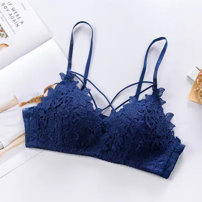 Quality Lace Wireless Push-Up Triangle Bra for Girls - Lingerie
