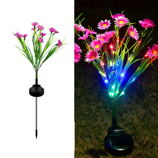 Solar Garden Lights LED Flower Stake Lamp Outdoor Yard Waterproof Patio Decor