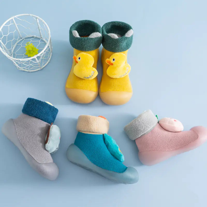 Cartoon Plush High-Top Baby Shoes for Toddlers (1-2Y)- 888