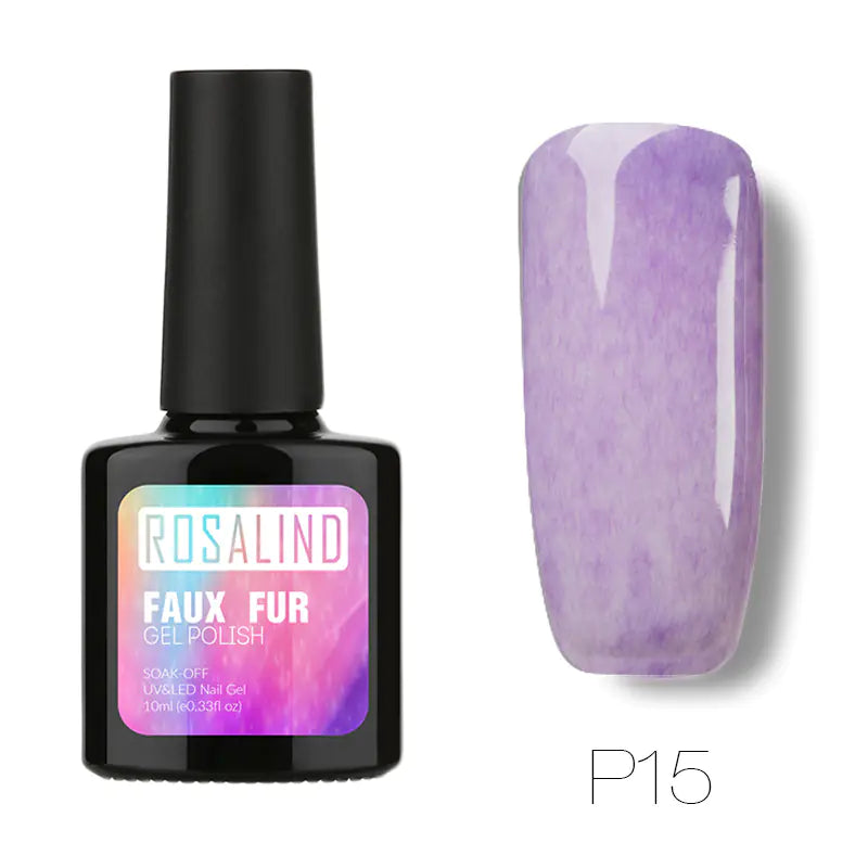 10ML Nail Polish with Faux Fur Finish for Nail Art