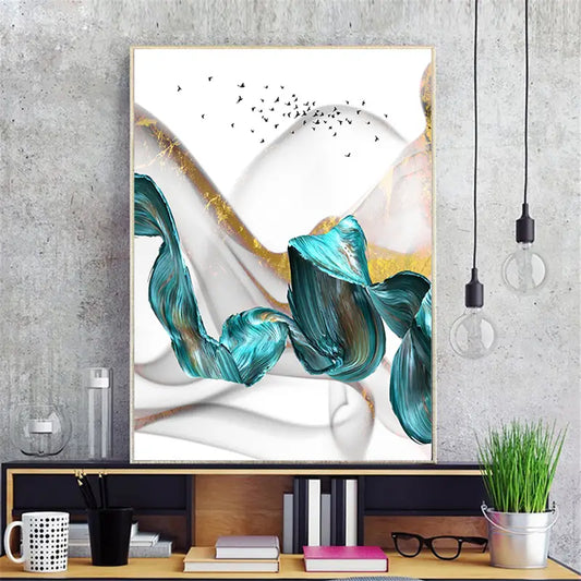 Nordic Style Flying Bird Canvas Poster Wall Art (1pc)