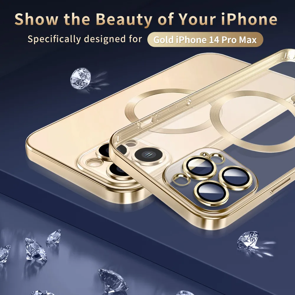 For Apple iPhone 14 13 12 11 Pro Max Case Mag Safe Magnetic Camera Lens Cover - Us seller