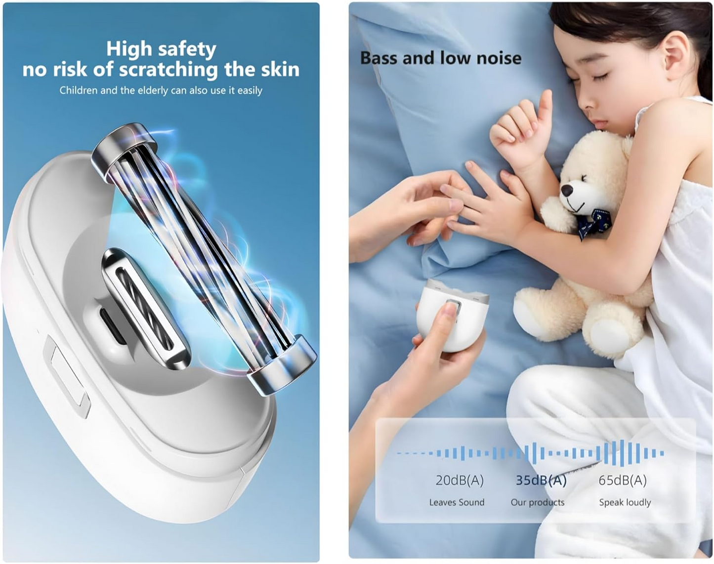 Safety Electric Nail Clipper Automatic Thick Nails Trimmer Professional Tool US seller