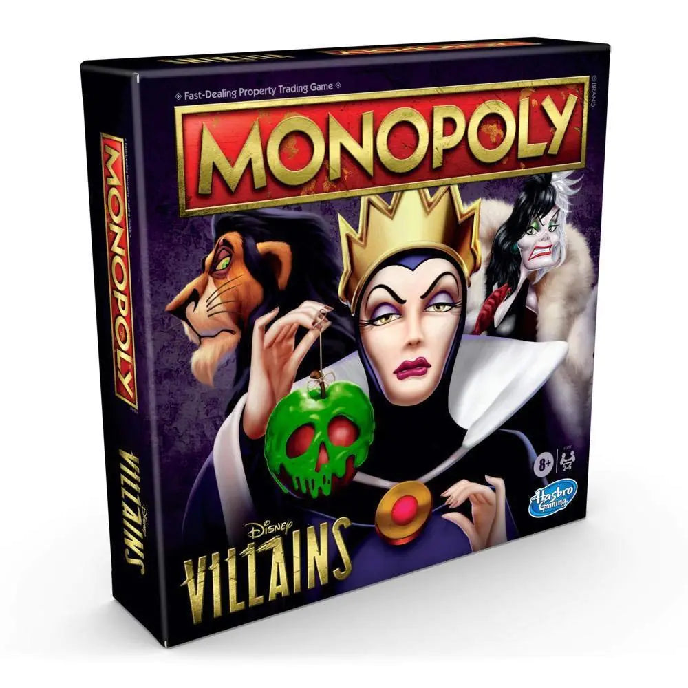 Monopoly: Disney Villains Edition Board Game for Kids Ages 8 and Up Play as a Classic Disney Villain - US seller