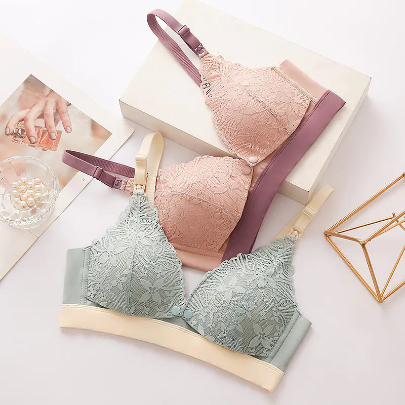 Seamless Lace Maternity Nursing Bra for Pregnant Women - Lingerie