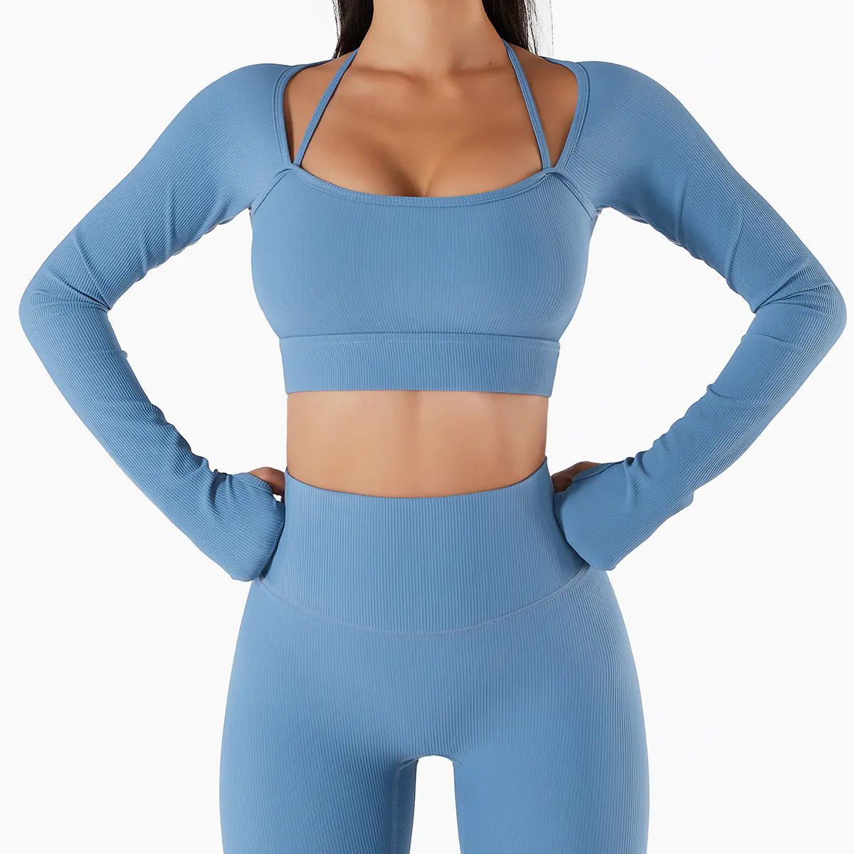 Women's Quick-Dry Long Sleeve Yoga Top with Padding - Lingerie
