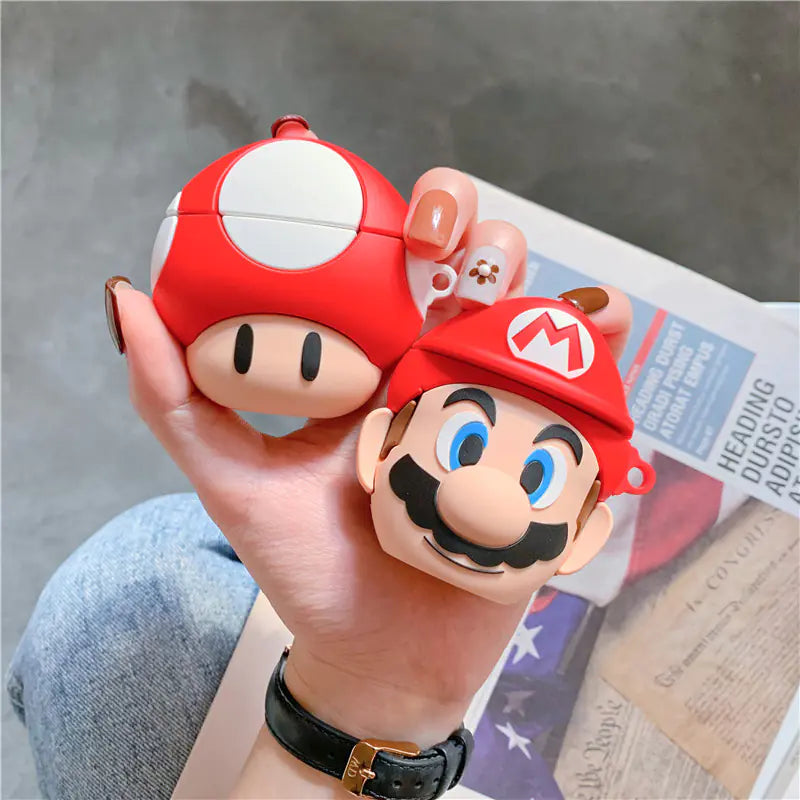 Silicone Case for AirPods 2 - Mario Cartoon Design