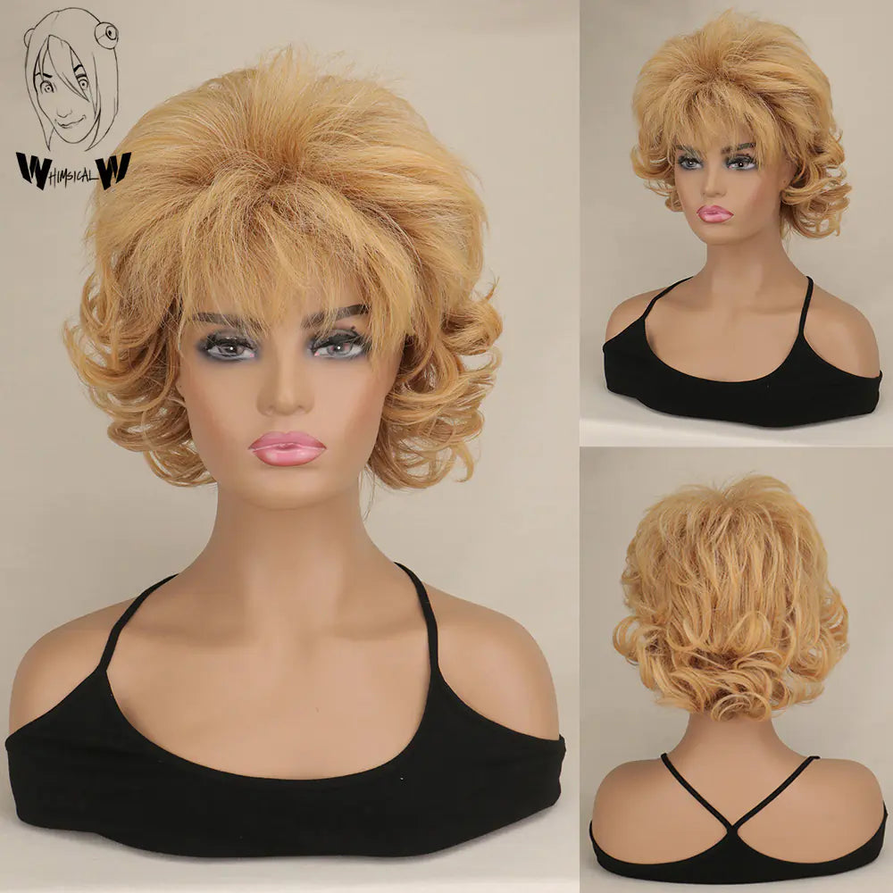 High-Quality Synthetic Short Curly Wig for Everyday Use - 888