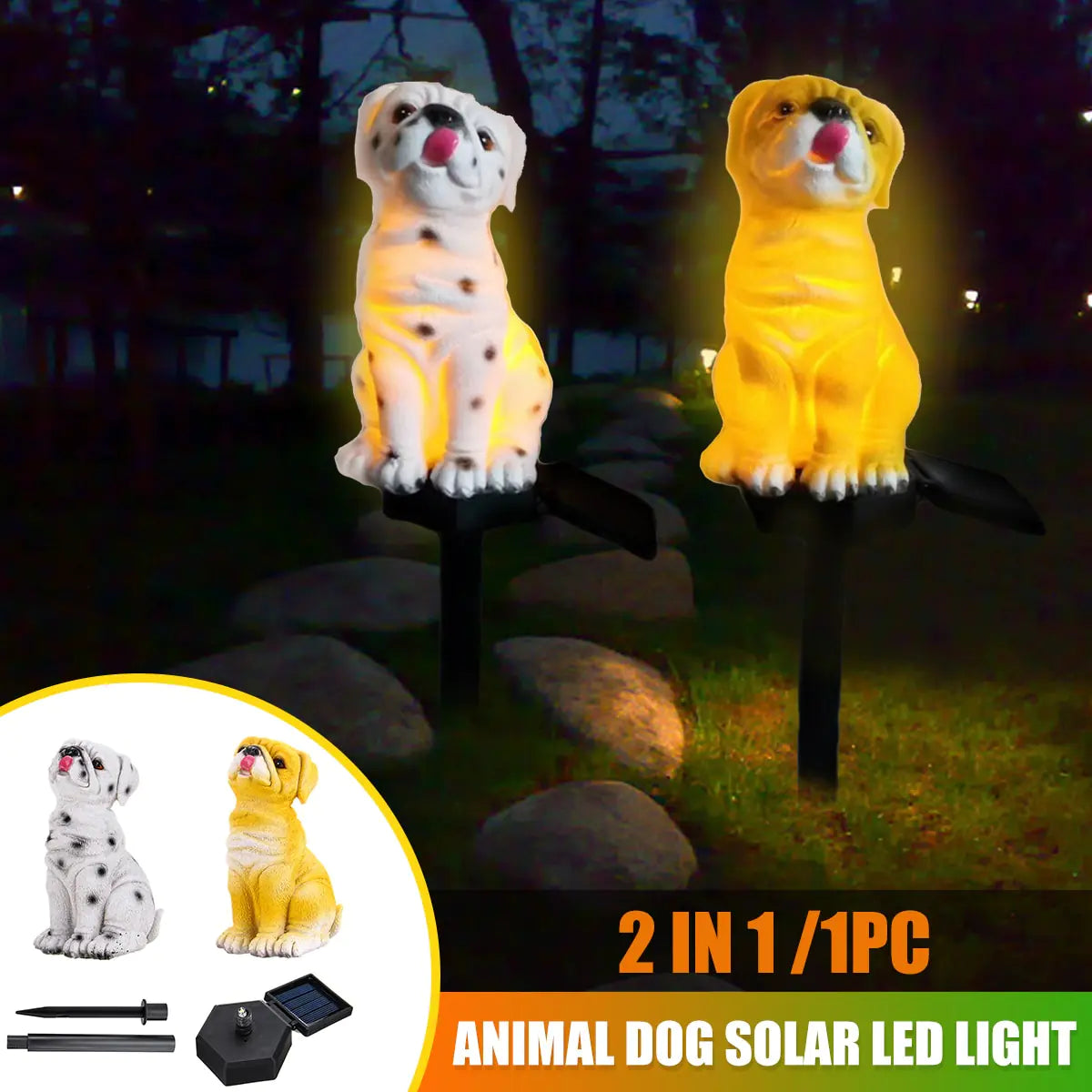 Solar LED Dog Garden Light - Outdoor Decor Sculpture - 888