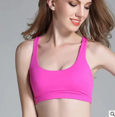 Cross Back Sports Bra - No Wire Yoga Running Tank - Lingerie