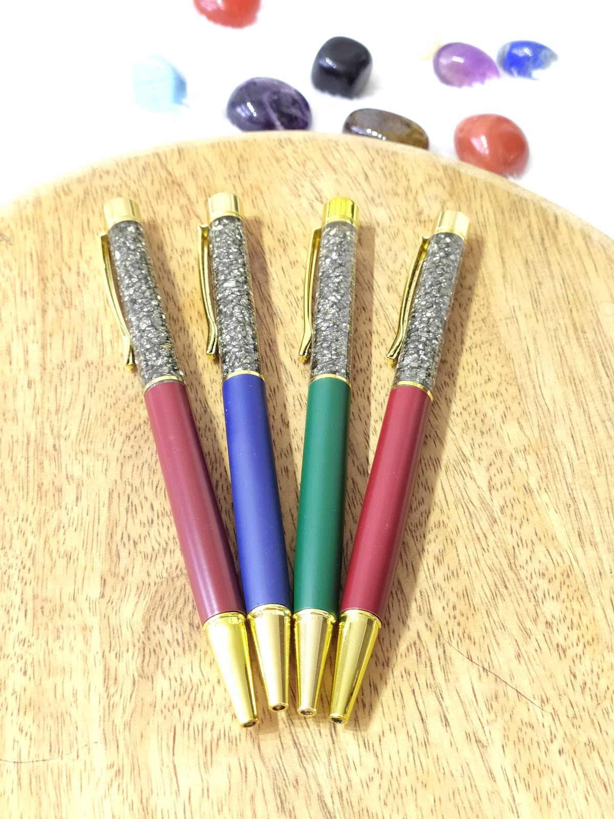 Pyrite Crystal Pen, Manifestation Pen, Healing Pen.