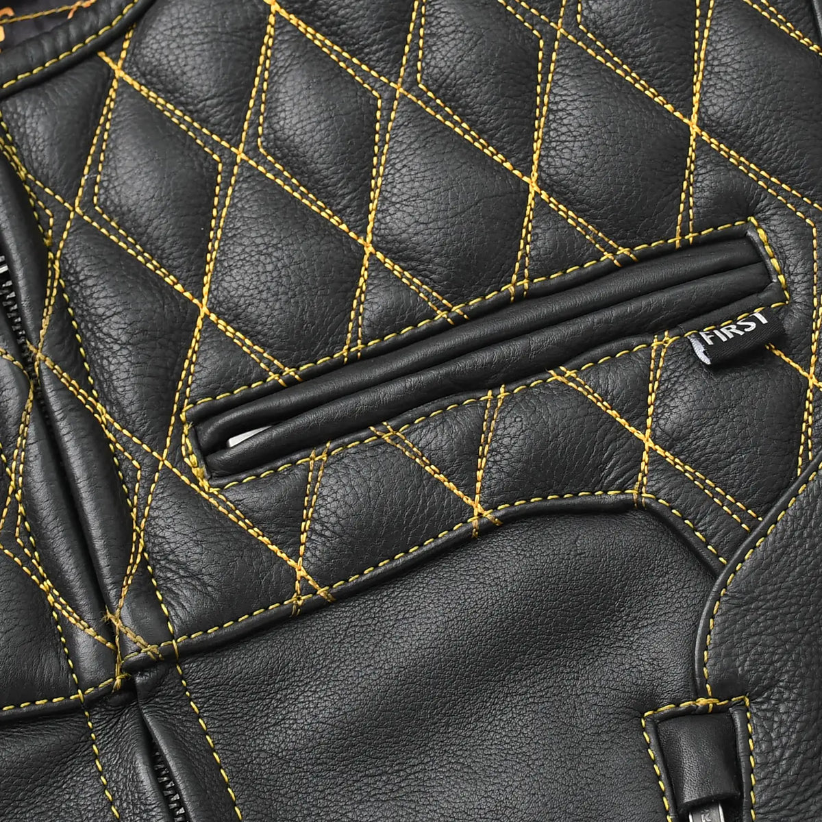 Tactical Emerald Men’s Motorcycle Leather Vest