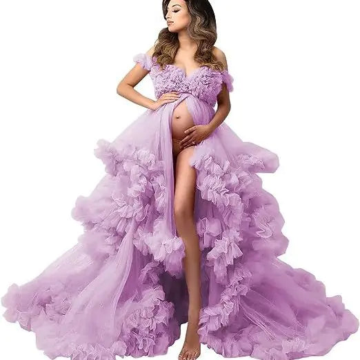 New Cross-Border Maternity Sheer Dress for Photography - 888