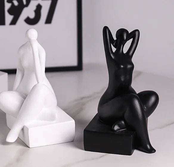 Modern Minimalist Bookends Figurine for Home & Office