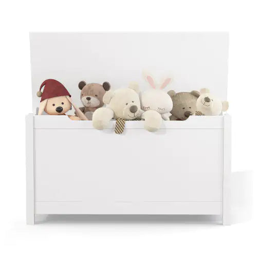 Children's White Wooden Toy Box
