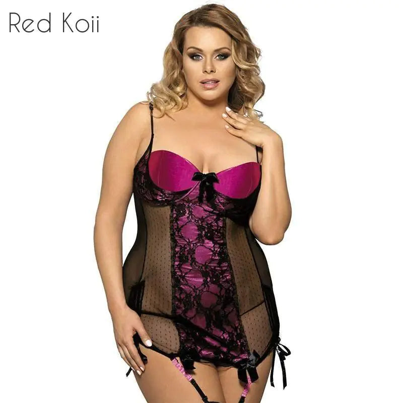 Steel-Bra Support with Plus Size Lingerie & Nightgown