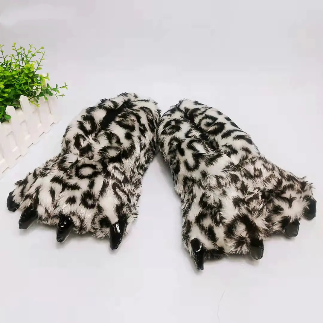 Dinosaur Paw Cartoon Couple Cotton Slippers (Warm Shoes)- 888